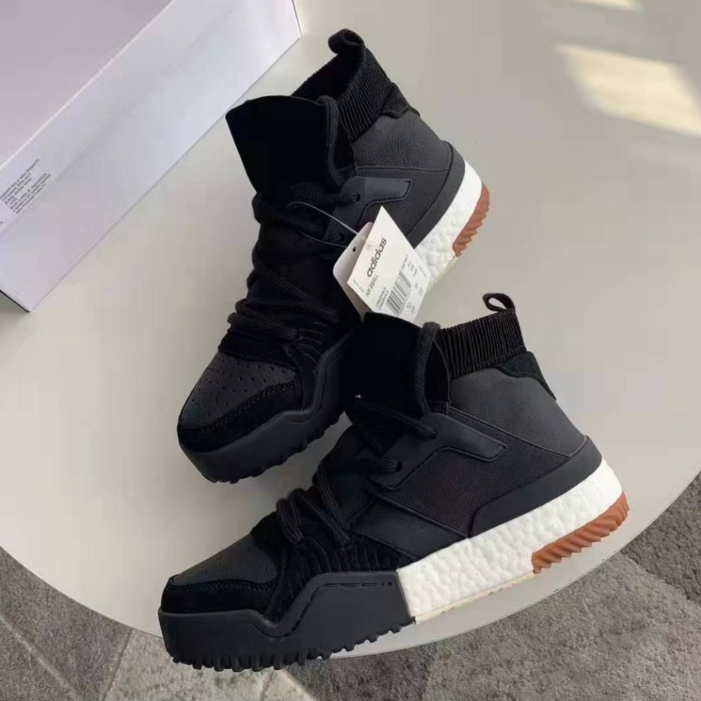 Mens Black Hightop Adidas Sneakers